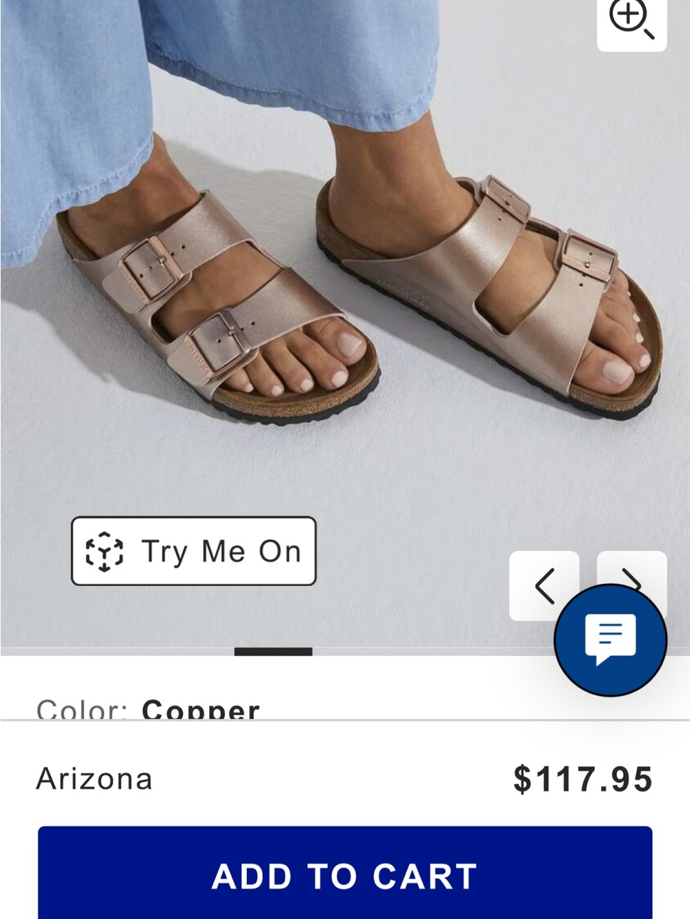 Birkenstock Arizona Two-Strap Sandals in Taupe with Gold Buckles